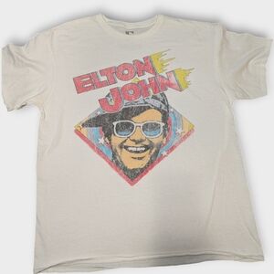 Elton John Graphic Tee - Cream